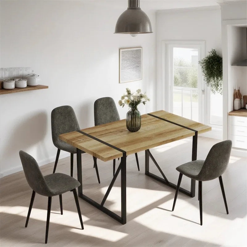 Sillas de Comedor Modernas con Patas Metálicas (Juego de 4) - N/A