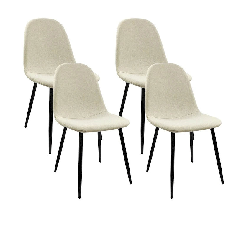 Sillas de Comedor Modernas con Patas Metálicas (Juego de 4) - N/A