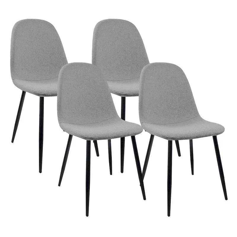 Sillas de Comedor Modernas con Patas Metálicas (Juego de 4) - N/A