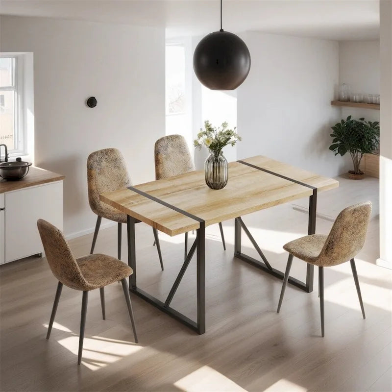 Sillas de Comedor Modernas con Patas Metálicas (Juego de 4) - N/A