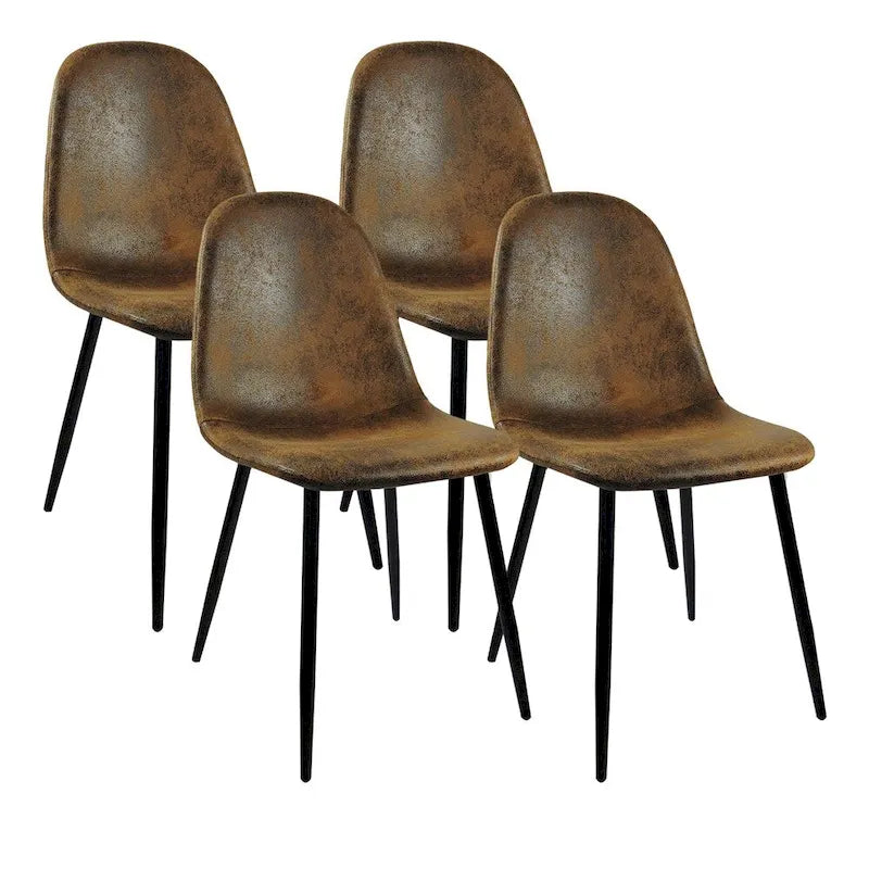 Sillas de Comedor Modernas con Patas Metálicas (Juego de 4) - N/A