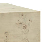 Mesa de centro cuadrada de 91 cm de madera de olmo, olmo blanqueado/natural, 1 asiento