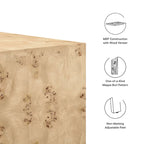 Mesa de centro cuadrada de 91 cm de madera de olmo, olmo blanqueado/natural, 1 asiento