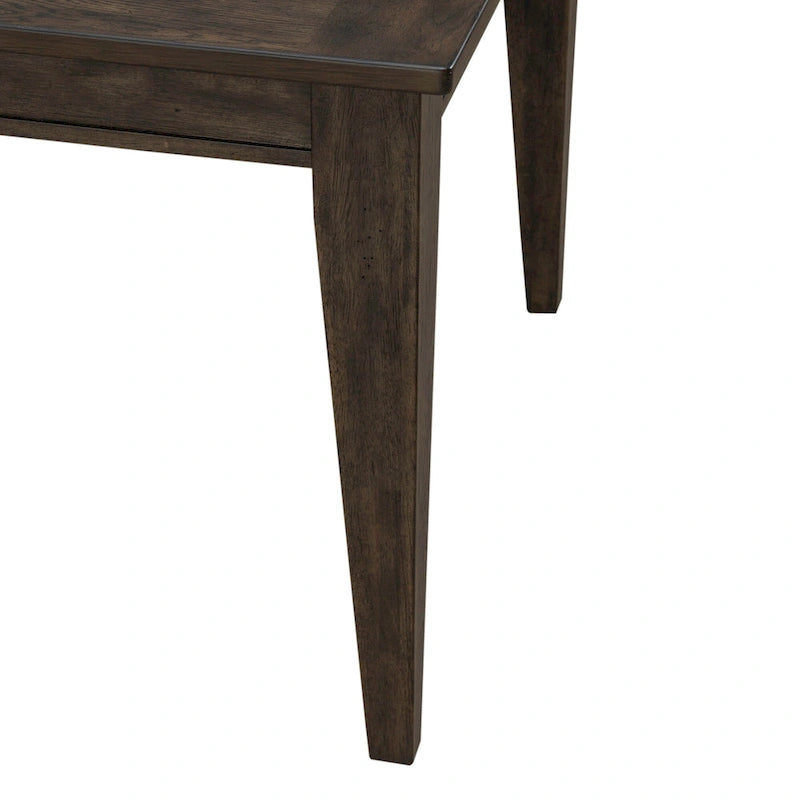 Juego de mesa rectangular rústica marrón Midland Falls de 6 piezas