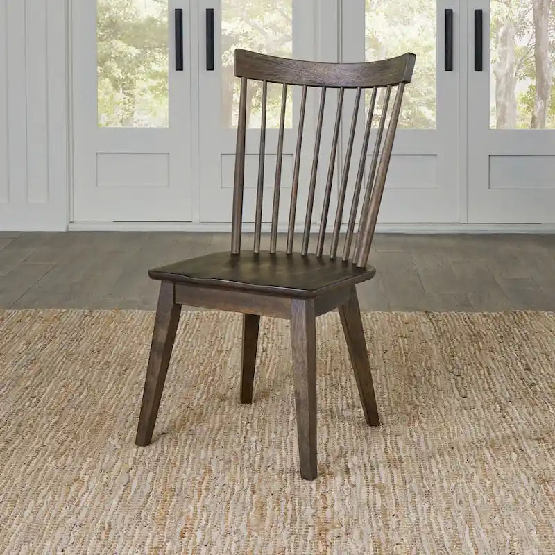 Juego de mesa rectangular rústica marrón Midland Falls de 6 piezas