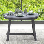 Mesa de Comedor Redonda Extensible, Gris / Lavado de Madera Natural, 4 Asientos