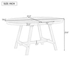 Mesa de Comedor Redonda Extensible, Gris / Lavado de Madera Natural, 4 Asientos