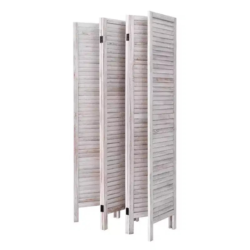 67 High 6 Panel Room Divider Furniture Classic Venetian Wooden Slat Home