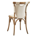 Silla de comedor Bentwood con respaldo de lona color Driftwood, individual