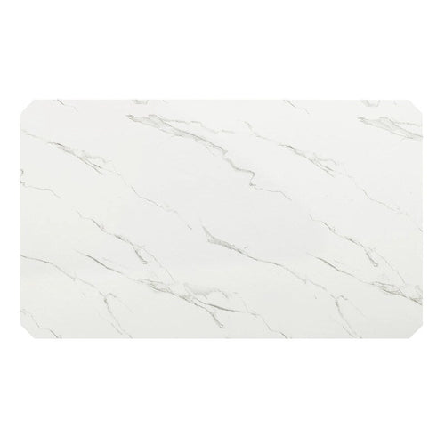 Mesa de comedor de mármol sintético de la mejor calidad - Mármol sintético blanco - Solo la mesa
