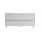 Aparador / mueble auxiliar minimalista de 4 puertas gris/azul, para 1