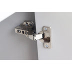 Aparador / mueble auxiliar minimalista de 4 puertas gris/azul, para 1