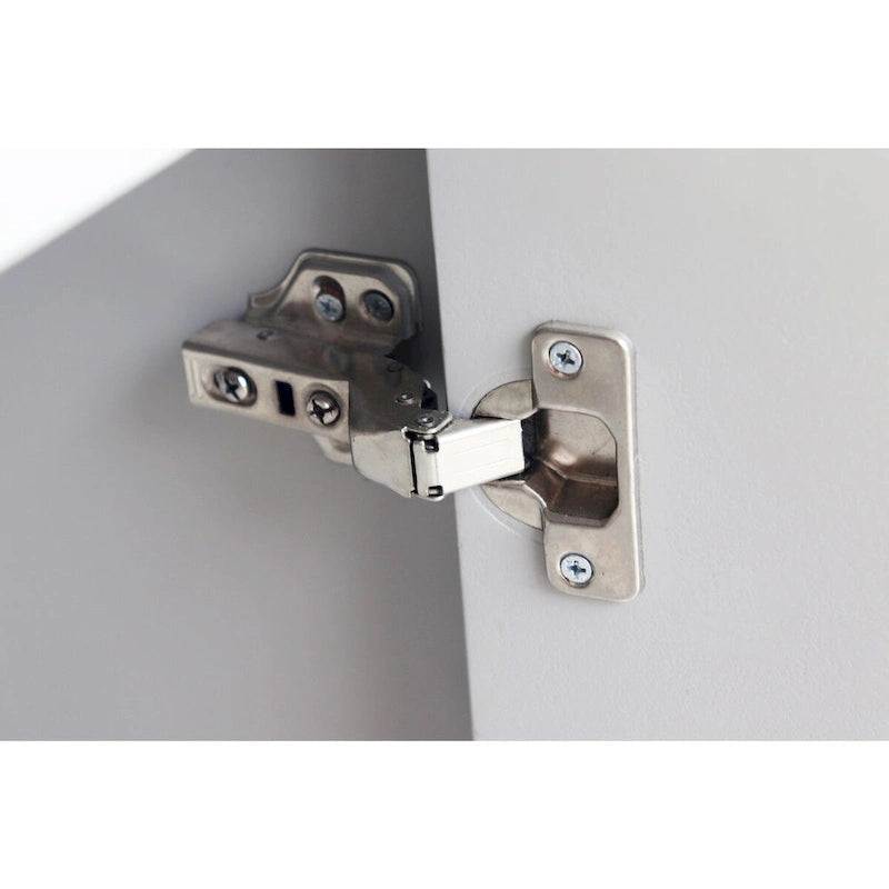 Aparador / mueble auxiliar minimalista de 4 puertas gris/azul, para 1
