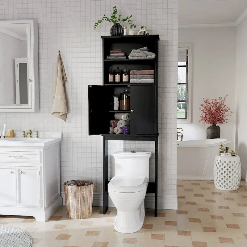 Meuble de rangement à suspendre au-dessus des toilettes Futzca avec porte