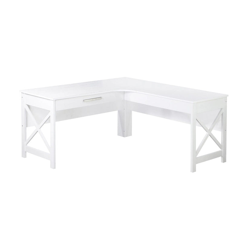 Alaska Modern Farmhouse L-Shaped Desk with Drawer