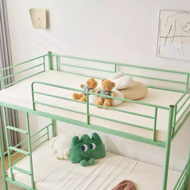 Karl Home Twin Over Twin Steel Bunk Bed Frame Ladder Bedroom Dorm Room for Kids Adult Children