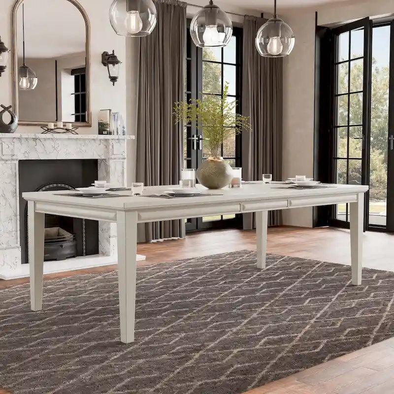Mesa de comedor extensible de madera de 90 pulgadas Chase Modern de Furniture of America con extensión de 18 pulgadas