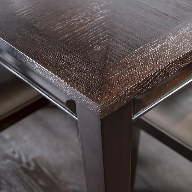 Mesa de comedor extensible de madera de 90 pulgadas Chase Modern de Furniture of America con extensión de 18 pulgadas