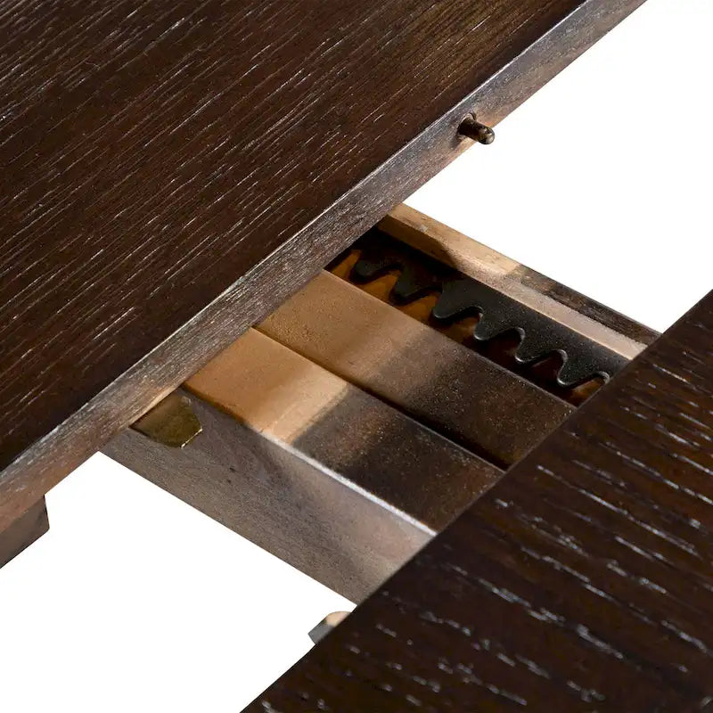 Mesa de comedor extensible de madera de 90 pulgadas Chase Modern de Furniture of America con extensión de 18 pulgadas