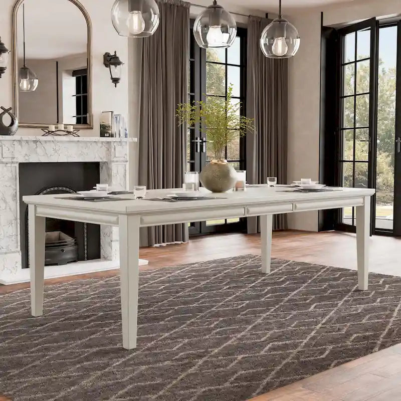 Mesa de comedor extensible de madera de 90 pulgadas Chase Modern de Furniture of America con extensión de 18 pulgadas