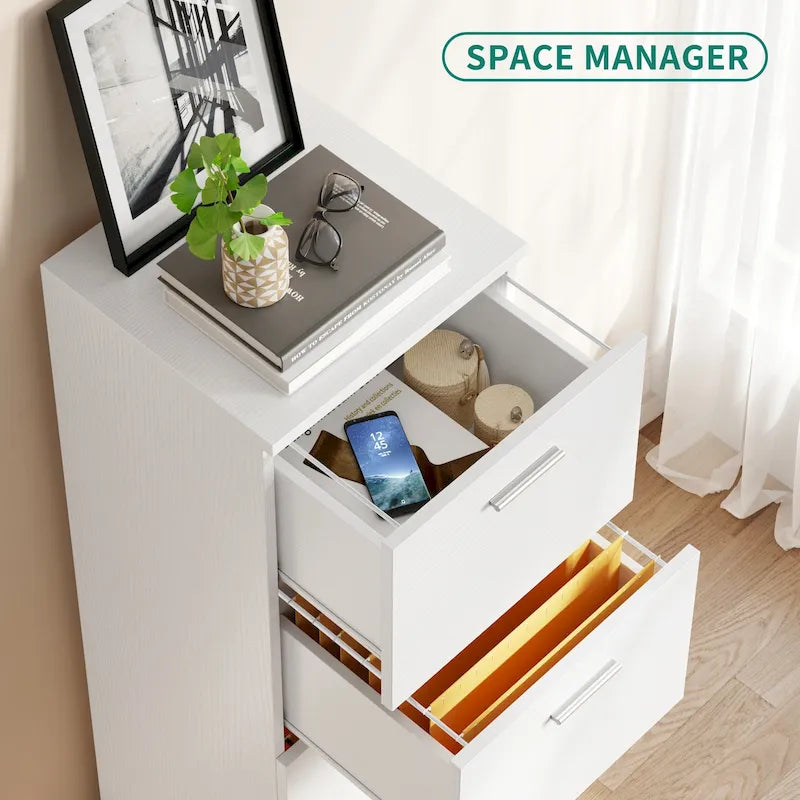 Moasis 51H 4 Drawers File Cabinet Lockable Vertical Storage Cabinet for Home Office