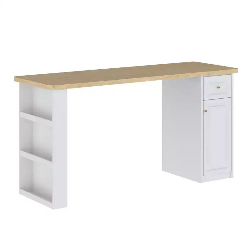82.6 Laundry Countertop Storage with Adjustable Shelf & Drawer, Washer Dryer Countertop for Laundry Room