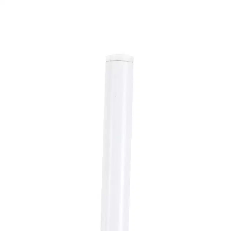 LeisureMod Bristol 5-Piece Dining Set Round Dining Table, 4 Plastic Dining Chairs White Legs