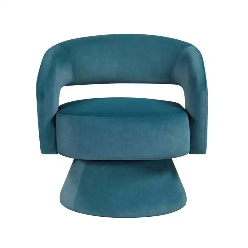 GDFStudio Hudson Modern Luxury Velvet Upholstered Swivel Accent Chair