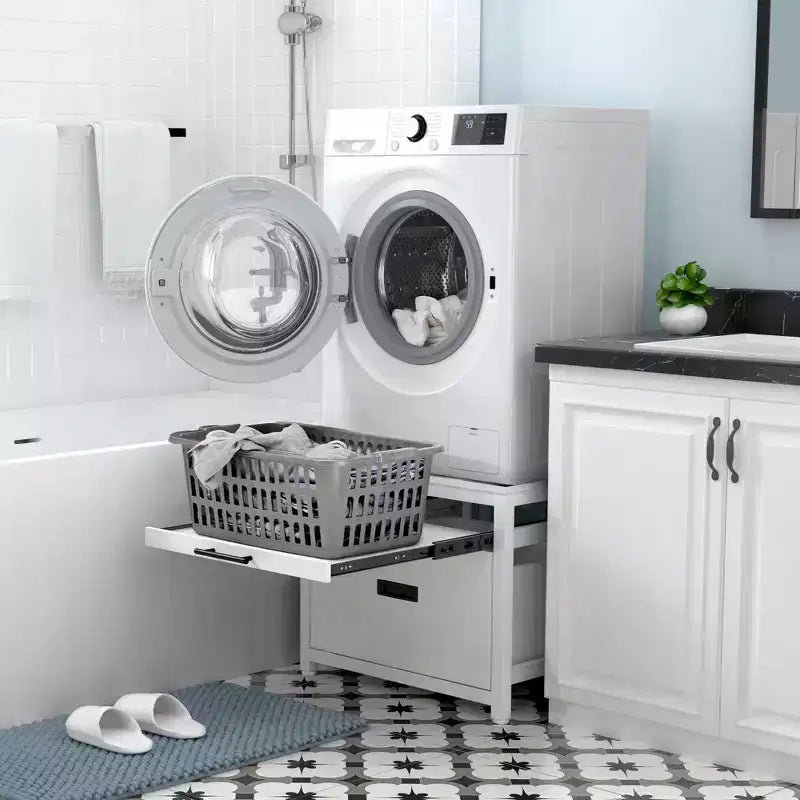 Support de piédestal GDLF pour lave-linge séchant, piédestal de lessive de 24,1 po pour lave-linge compact