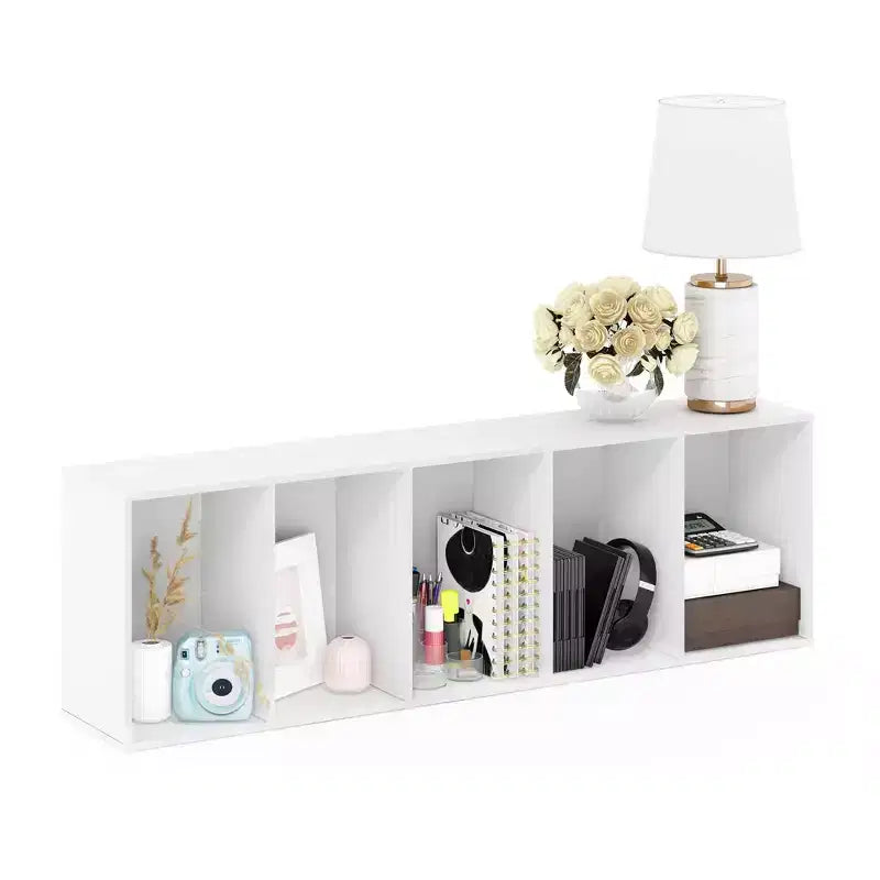 Furinno 5-Cube Reversible Bookcase Open Shelf Dispaly Rack Horizontal Vertical