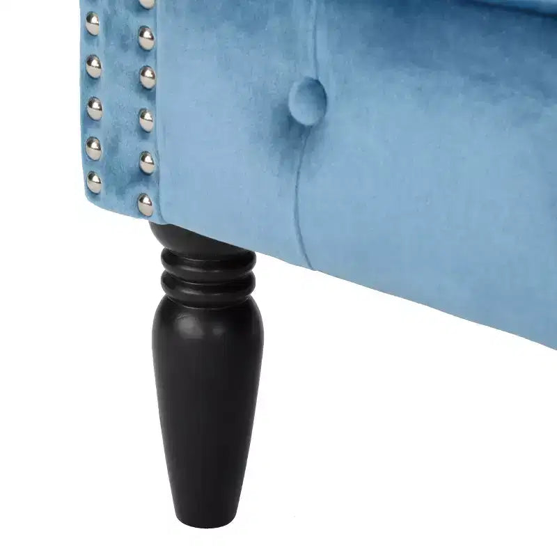 Contemporary Tufted Upholstered Club Chair with Nailhead Trim