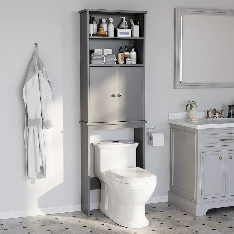 Meuble de rangement à suspendre au-dessus des toilettes Futzca avec porte