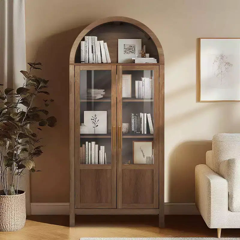 Arched Cabinet Wooden Display Cabinet