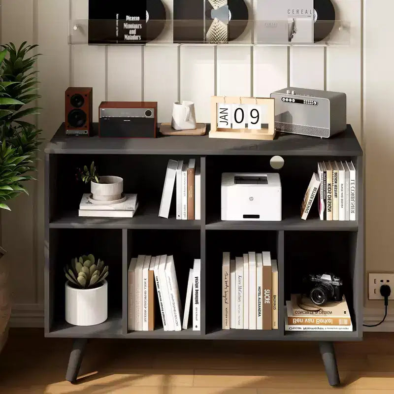 COZONY Record Player Stand with Vinyl Storage, 39.5 Decorative Bookshelf Turntable Stand Holds up to 350 Albums Living Room