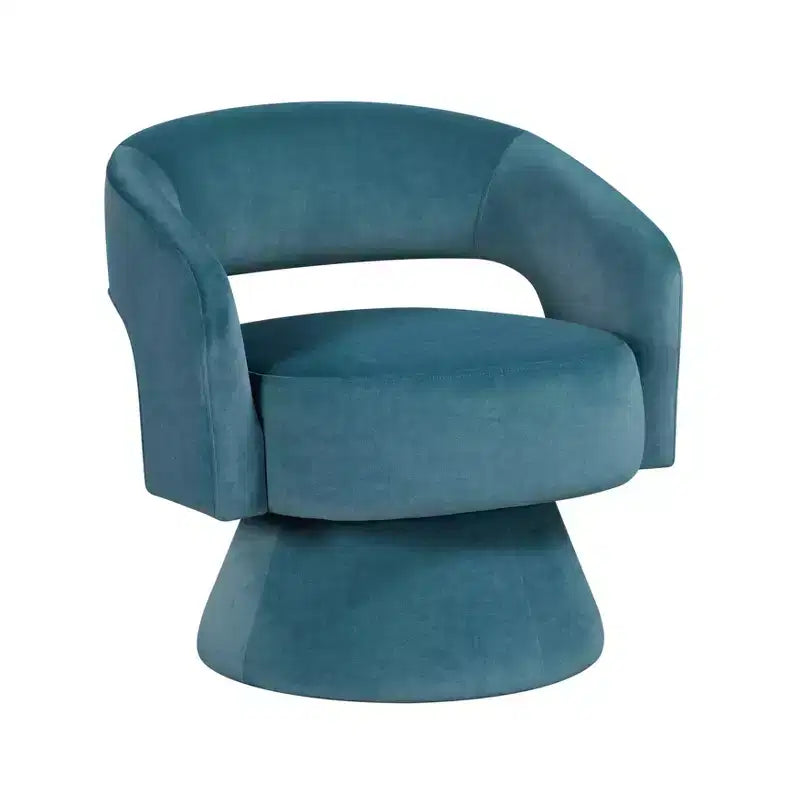 GDFStudio Hudson Modern Luxury Velvet Upholstered Swivel Accent Chair