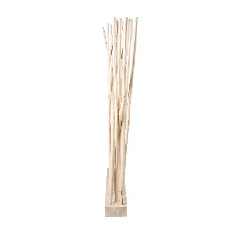 JONATHAN Y Tranquil 39W x 68H Coastal Bohemian Handcrafted Teak Branch Single Panel Room Divider
