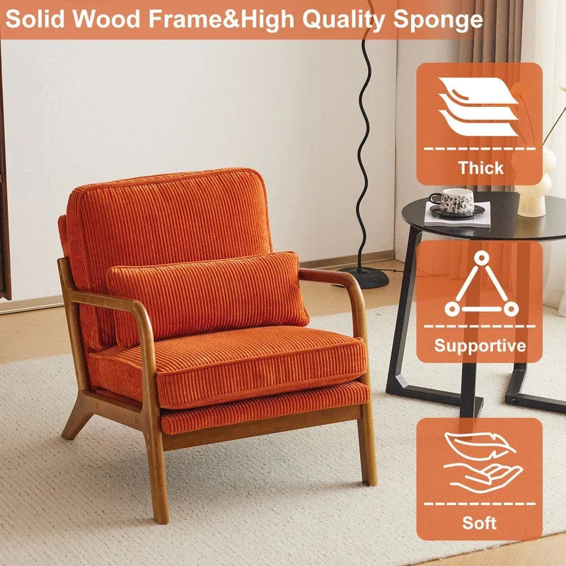 Mid Century Modern Upholstered Accent Chair