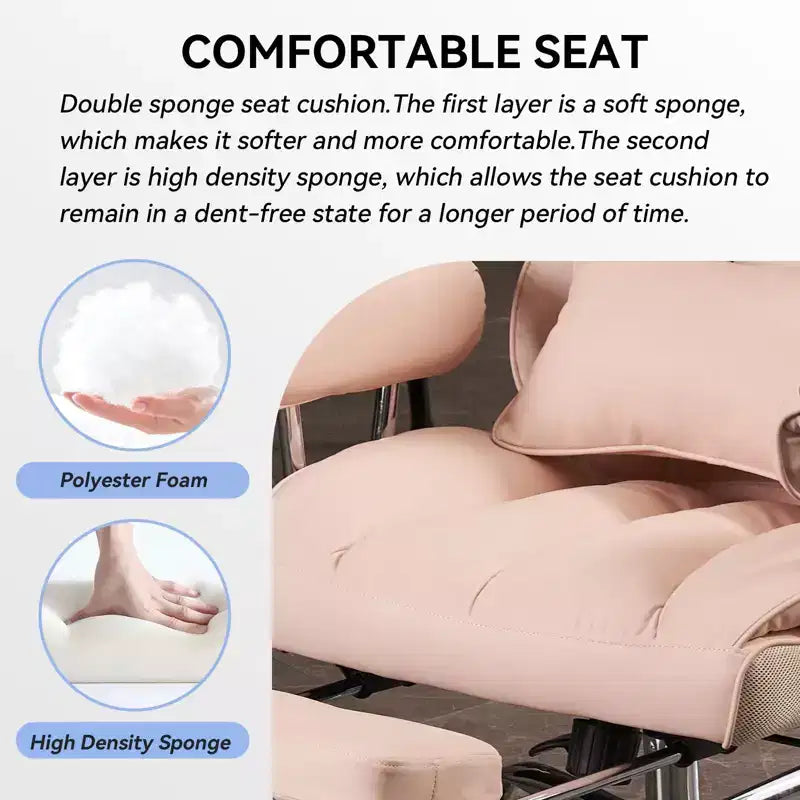 Efomao Ergonomic Desk Office Chair 400LBS, Big and Tall PU Leather Computer Chair, Executive Desk Chair with Footrest and Lumbar Support