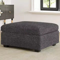 Belffin Chenille Ottoman Module - Modular Storage Footrest with Skin-Friendly Fabric & Quick-Install Design