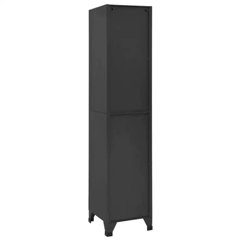 Armoire de vestiaire en acier anthracite à 6 portes, multi-utilisateurs