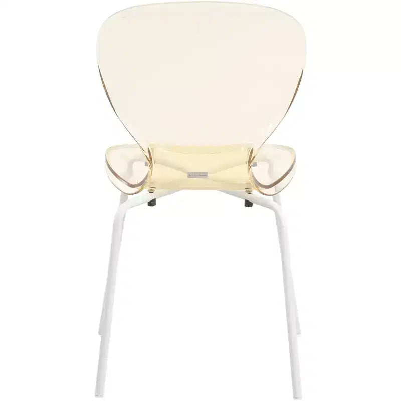 LeisureMod Bristol 5-Piece Dining Set Round Dining Table, 4 Plastic Dining Chairs White Legs