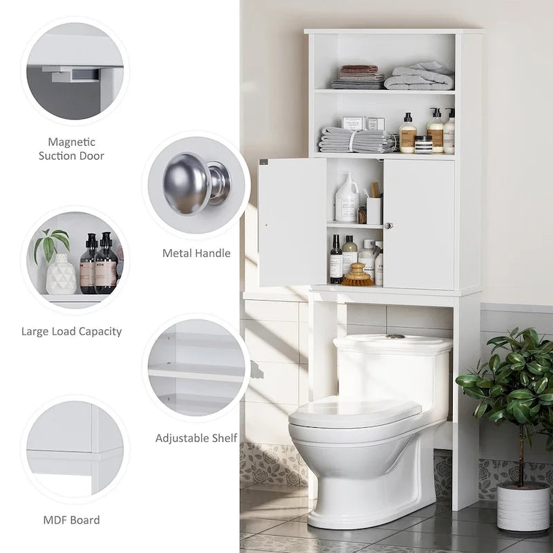 Meuble de rangement à suspendre au-dessus des toilettes Futzca avec porte
