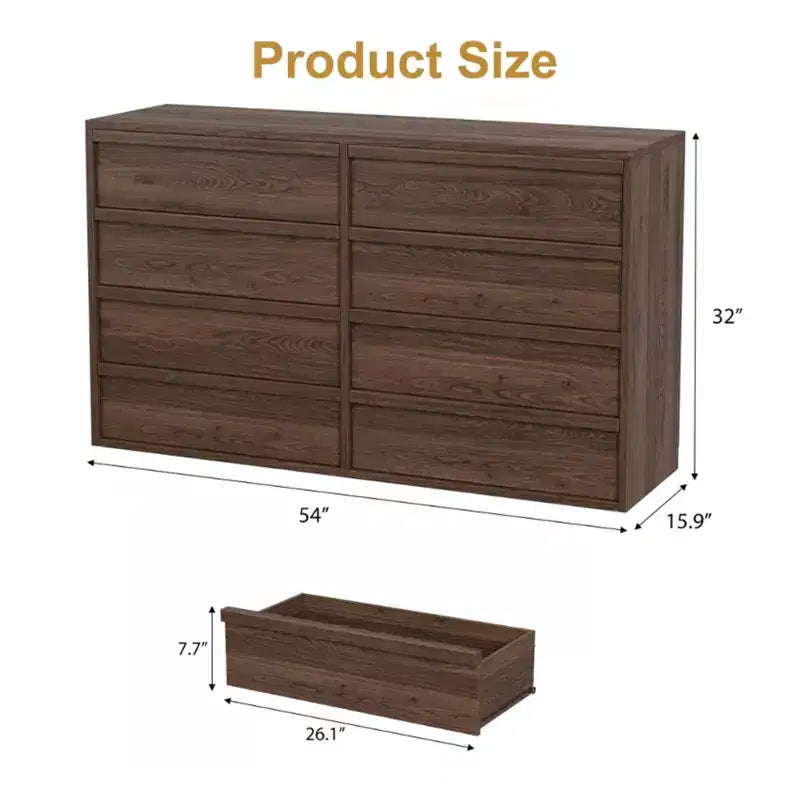 6/8 Drawers Dresser, Wide Modern Chest of Drawers for Bedroom, Living Room, Nursery
