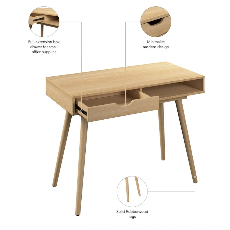 Bush Furniture Nora 40W Writing Computer Desk with Storage