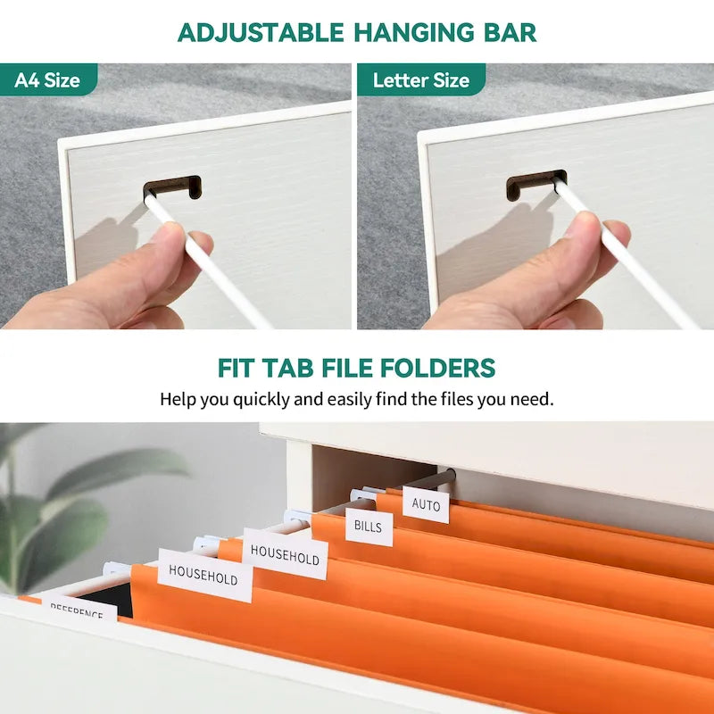 Moasis 51H 4 Drawers File Cabinet Lockable Vertical Storage Cabinet for Home Office