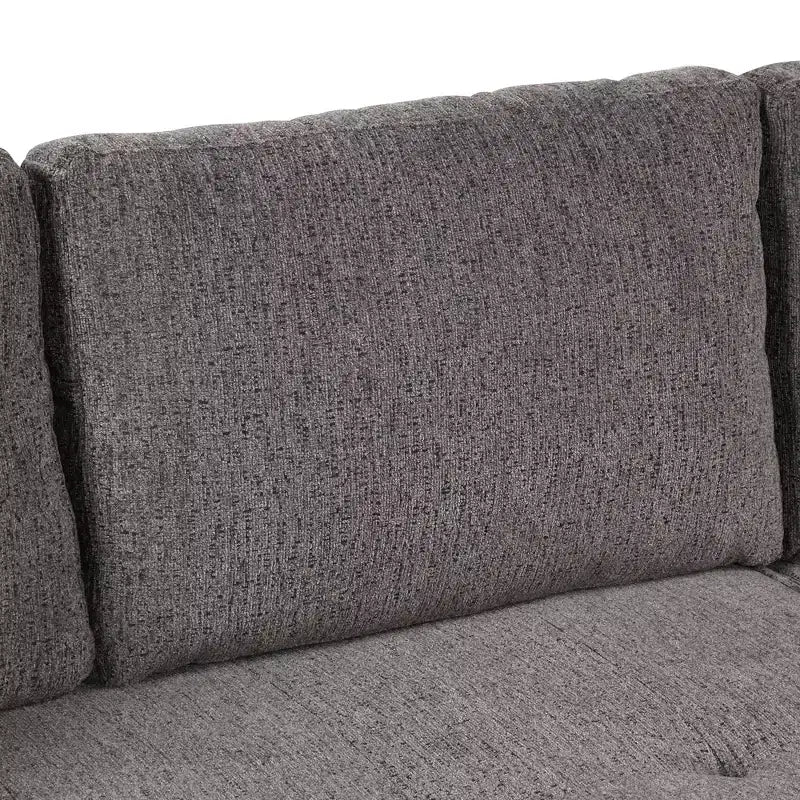 104.5 Reversible L-Shape Sleeper Sectional with Storage Chaise & 2 Stools - Convertible 3-Seat Sofa Bed for Living Room