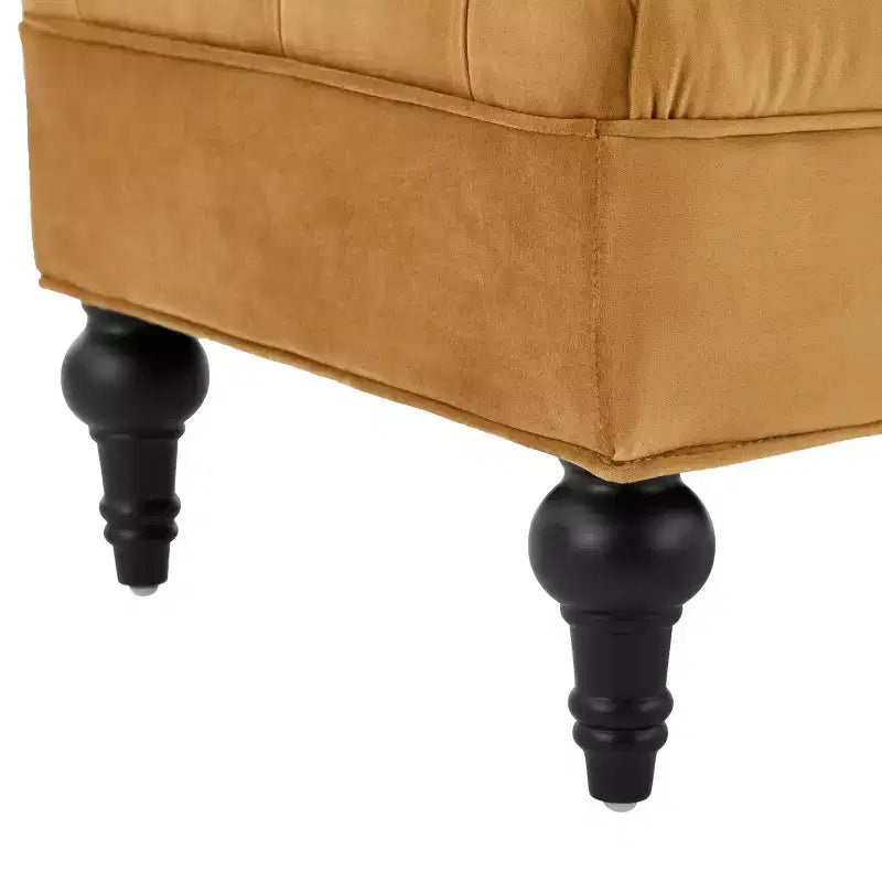 Modern End of Bed Bench for Bedroom, Velvet Upholstered Window Bench with 2 Detachable Pillows for Living Room or Entryway-Panipeachy