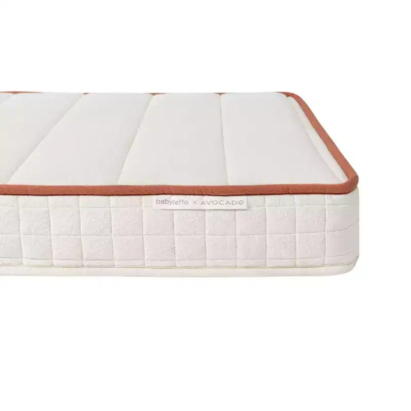 Matelas de berceau biologique Babyletto Babyletto x Avocado 2 étapes et 100 % non toxique - Blanc