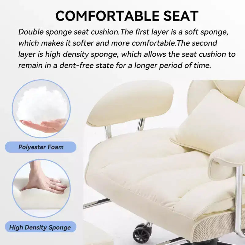 Efomao Ergonomic Desk Office Chair 400LBS, Big and Tall PU Leather Computer Chair, Executive Desk Chair with Footrest and Lumbar Support