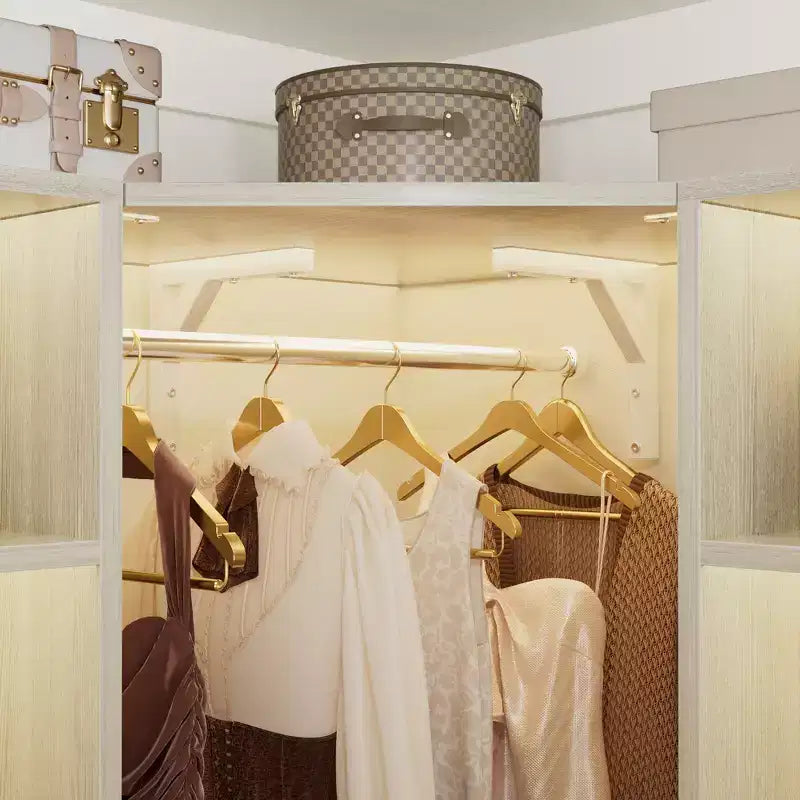 Besiost Corner Closet System with 12 Shelves